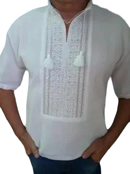 Men’s hand-embroidered vyshyvanka. Sviatkova