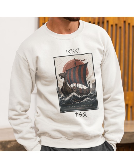 Sudadera Valhalla awaits us