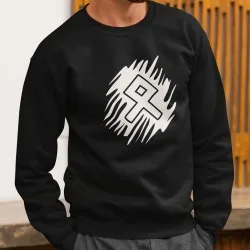 Rune Odal print sweatshirt (family protection)