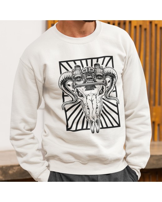 Sweatshirt with an anti-terrorist print