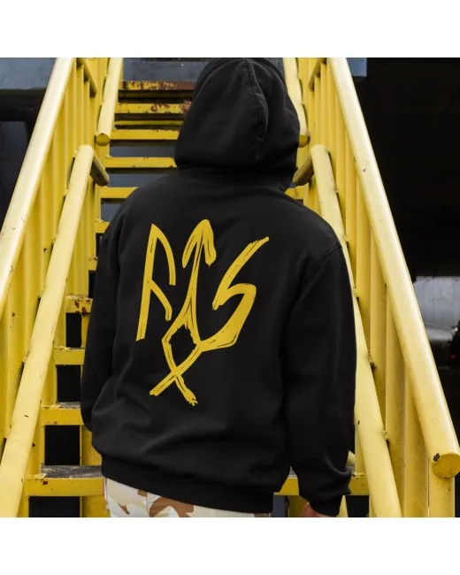 Hoodie mit Dreizack in Runenform