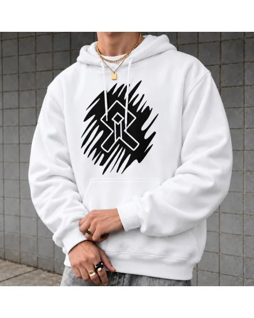 Rune Odal (family protection) print hoodie