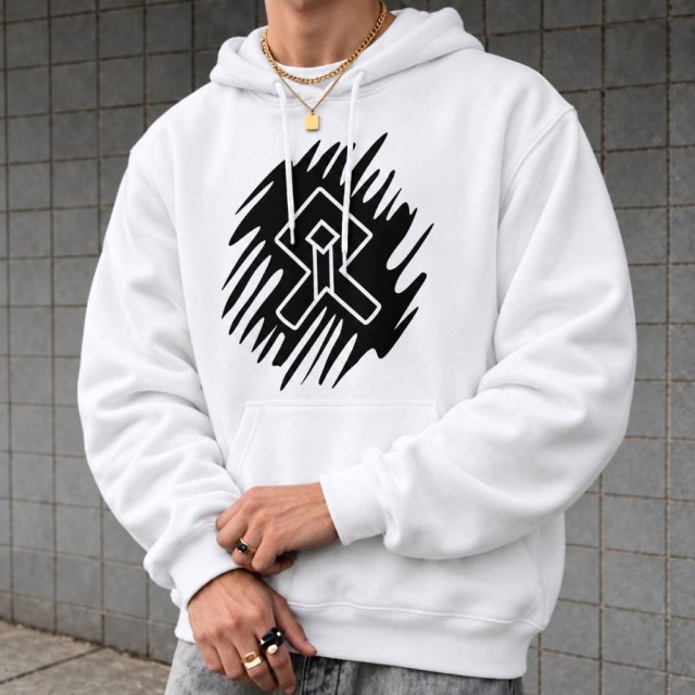 Rune Odal (family protection) print hoodie