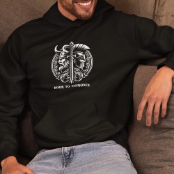 Sudadera con capucha Born to Conquer