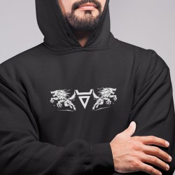 Buy a warm Slavic hoodie with God Veles