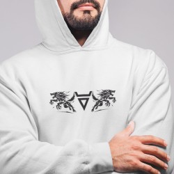 Buy a warm Slavic hoodie with God Veles