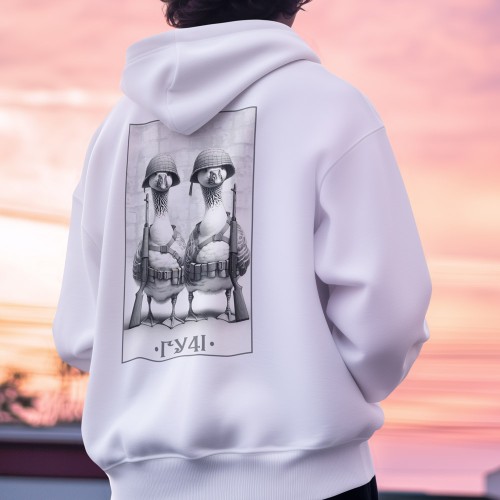 Sudadera con capucha con estampado d oies Sudadera con capucha con estampado d oies