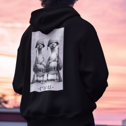 Buy a warm hoodie with geese print