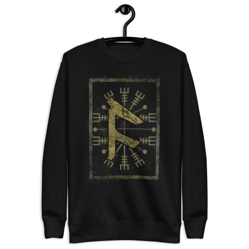 Sudadera con estampado Rune Fehu