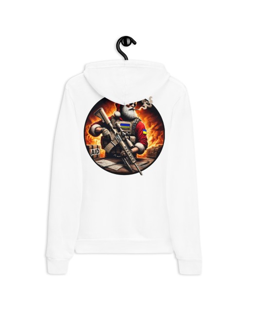 Buy a warm hoodie Santa is on guard